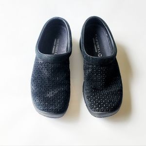 Merrell Encore Vellum Suede Black Slip On Clogs - Women's Size 7